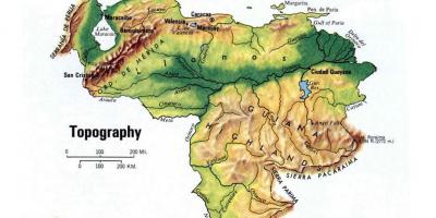 के नक्शे स्थलाकृतिक वेनेजुएला