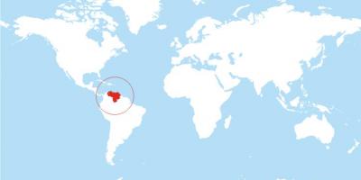 नक्शा वेनेजुएला के स्थान पर दुनिया